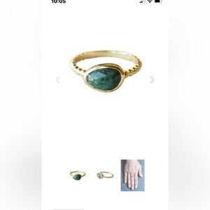 Lulu Beverly Ring Size 7 Green